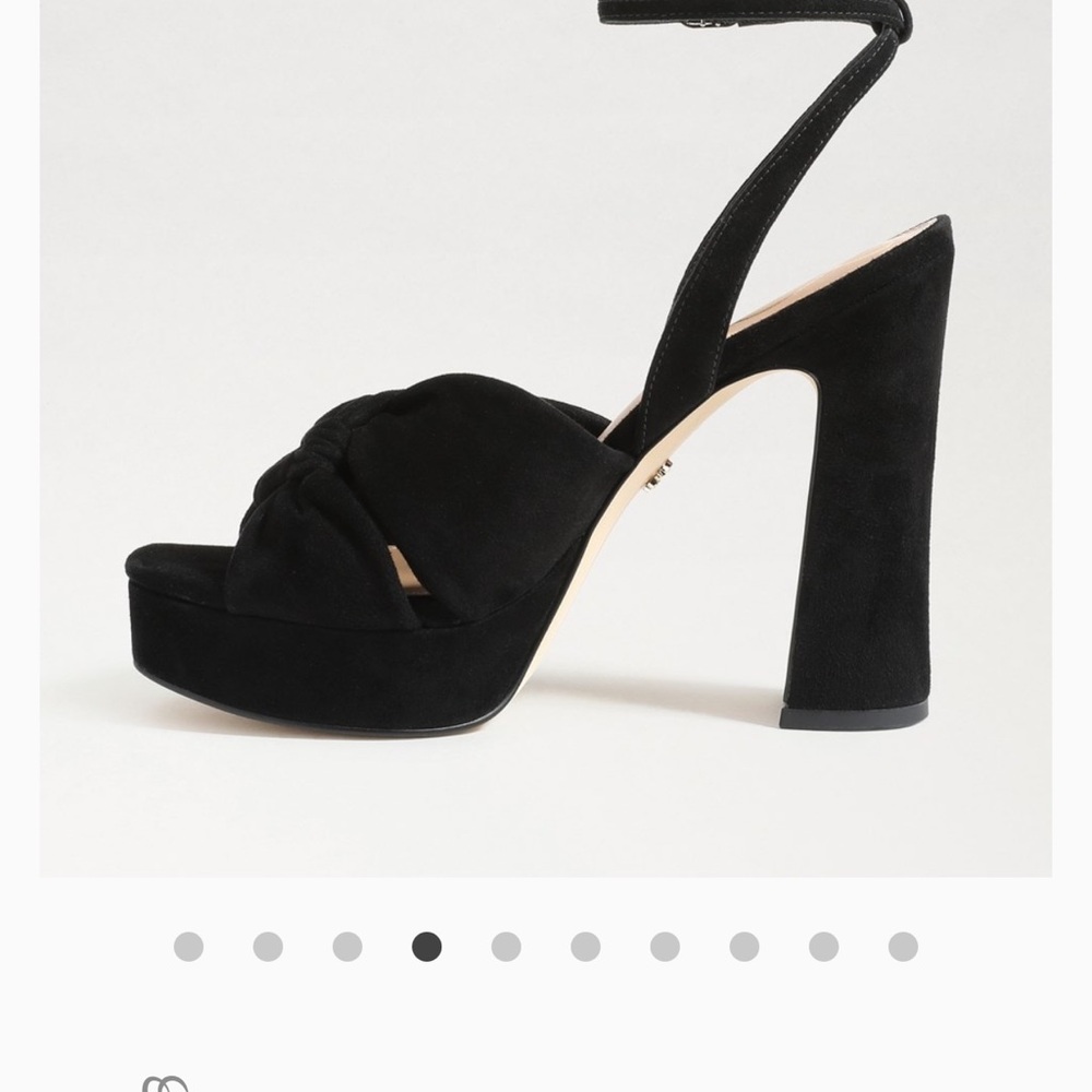 NIB Sam Edelman Black Kristen Platform Size 9 Sandals MSRP $180 - Picture 2 of 4